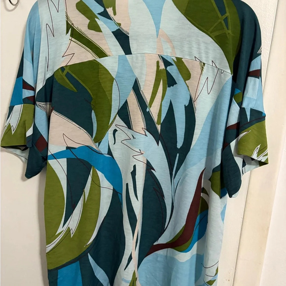 Sew In Love Women's Tropical Print Top - Blue and Green - Picture 4 of 5